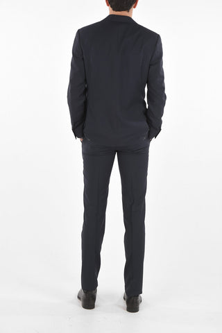 Mini check virgin wool side vents MANTUA suit