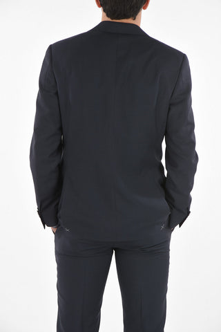 Mini check virgin wool side vents MANTUA suit