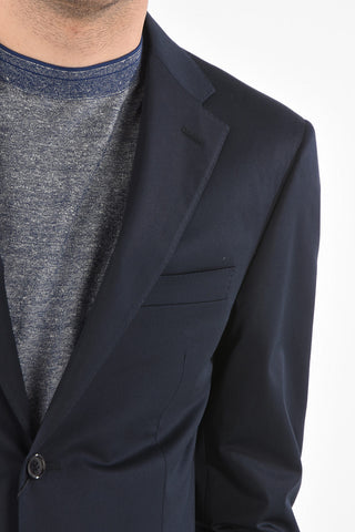 stretch cotton MANTUA side vents notch lapel 2-button suit