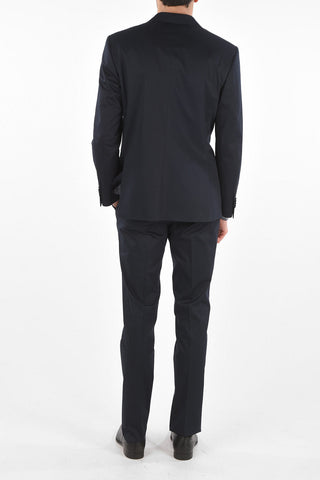 stretch cotton MANTUA side vents notch lapel 2-button suit