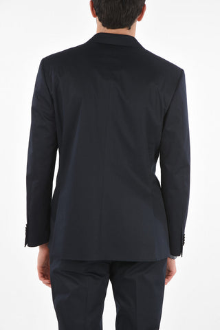 stretch cotton MANTUA side vents notch lapel 2-button suit