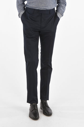 stretch cotton MANTUA side vents notch lapel 2-button suit