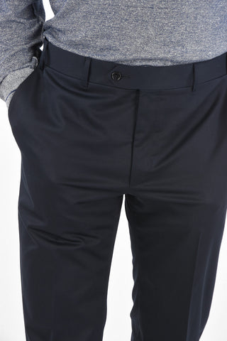 stretch cotton MANTUA side vents notch lapel 2-button suit