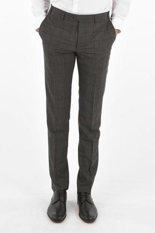 CC COLLECTION district check virgin wool side vents 2-button RIGHT suit