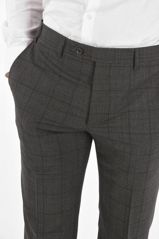 CC COLLECTION district check virgin wool side vents 2-button RIGHT suit
