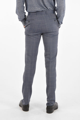 windowpane check side vents notch lapel 2-button MANTUA suit