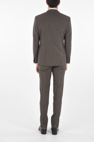 virgin wool side vents 2-button MANTUA suit with Scalloped Hem