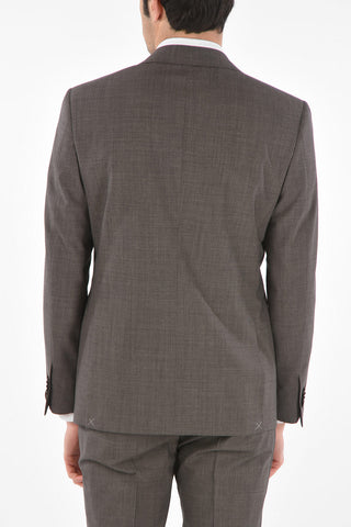 virgin wool side vents 2-button MANTUA suit with Scalloped Hem
