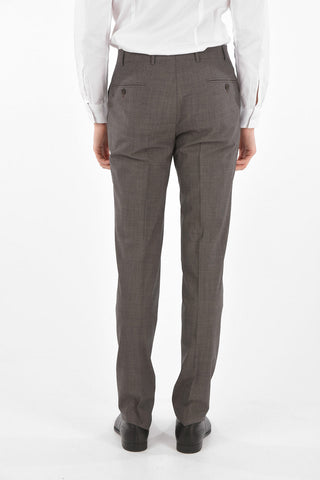 virgin wool side vents 2-button MANTUA suit with Scalloped Hem