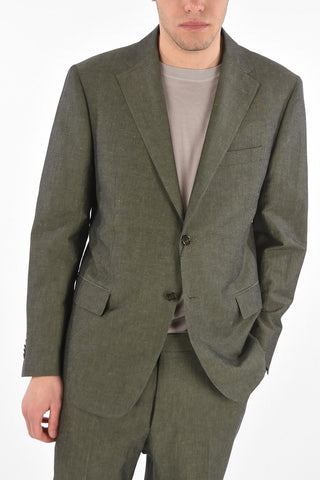 abito 2 bottoni MANTUA in cotone lino