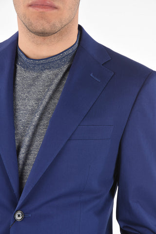 stretch cotton MANTUA side vents notch lapel 2-button suit