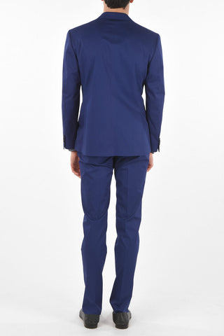 stretch cotton MANTUA side vents notch lapel 2-button suit