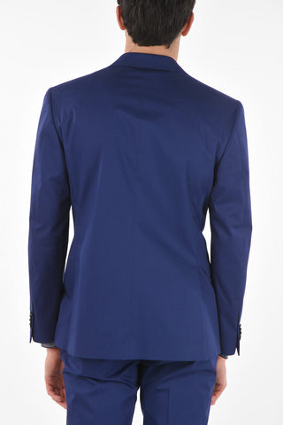 stretch cotton MANTUA side vents notch lapel 2-button suit