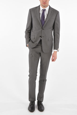 mohair and virgin wool side vents MANTUA 2-button suit
