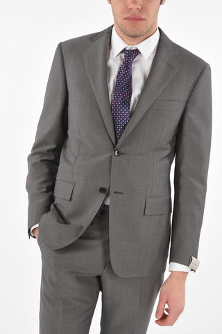 mohair and virgin wool side vents MANTUA 2-button suit