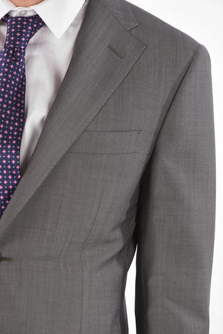 mohair and virgin wool side vents MANTUA 2-button suit