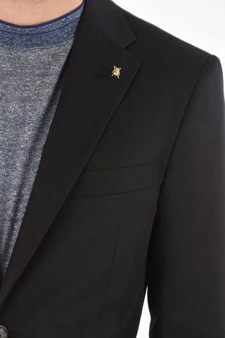 CC COLLECTION Cotton-twill RIGHT Suit with Notched Lapel