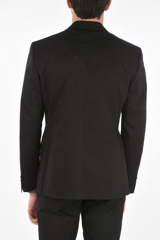 CC COLLECTION Cotton-twill RIGHT Suit with Notched Lapel