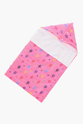 all over printed logo baby sleeping bag