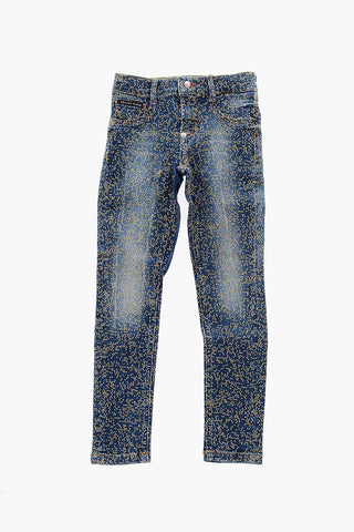 EST.1978 all over rhinestone high waist jeans
