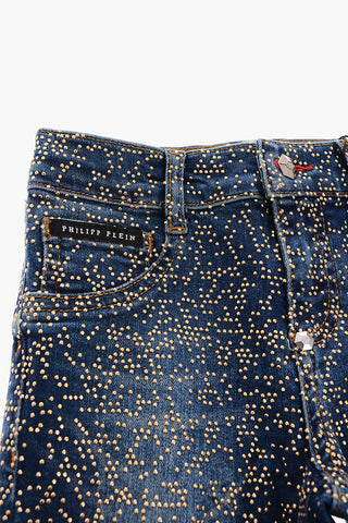 EST.1978 all over rhinestone high waist jeans
