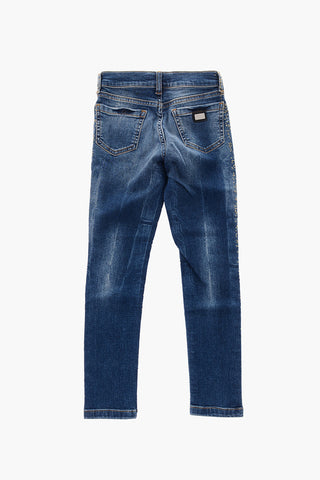 EST.1978 all over rhinestone high waist jeans