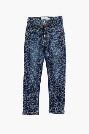 EST.1978 high waist jeggings with rhinestone embellishment