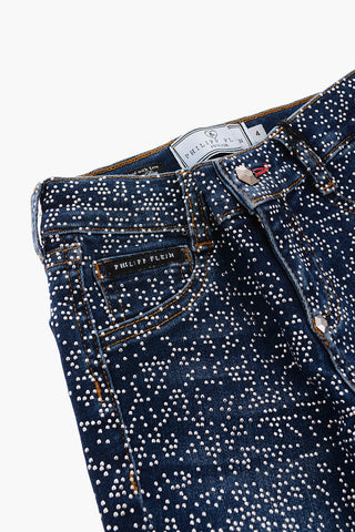 EST.1978 Jeggings a vita alta con strass