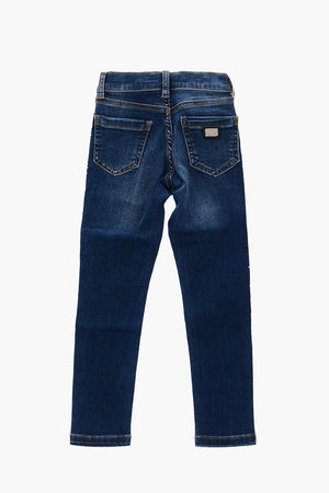 EST.1978 high waist jeggings with rhinestone embellishment