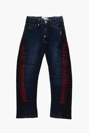 EST.1978 stretch denim MILANO CUT GOTHIC PLEIN jeans with embroideries