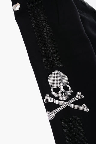 jogger pants with rhinestone embellishment