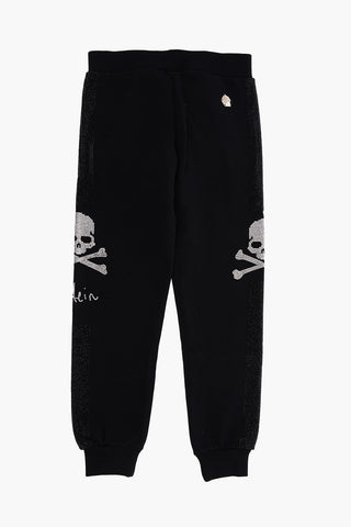 jogger pants with rhinestone embellishment