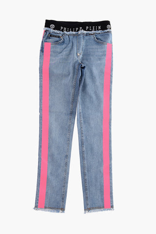 COUTURE frayed hem piping boyfriend Statement jenas