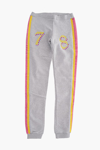 EST.1978 pantaloni jogger con profili in strass