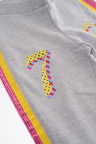 EST.1978 pantaloni jogger con profili in strass