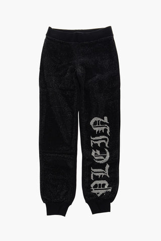 all over rhinestone 2 pockets jogger pants
