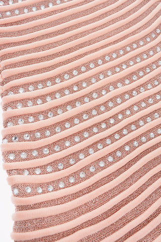 EST.1978 all over jewels lurex sleveless mini dress