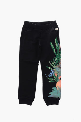 side printed JUNGLE jogger pants