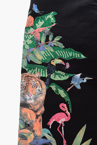 side printed JUNGLE jogger pants