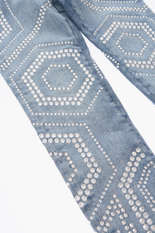 EST.1978 Jeggings a vita alta con strass