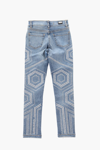 EST.1978 Jeggings a vita alta con strass