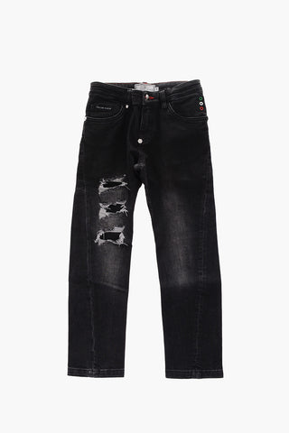 EST.1978 stretch denim distressed jeans