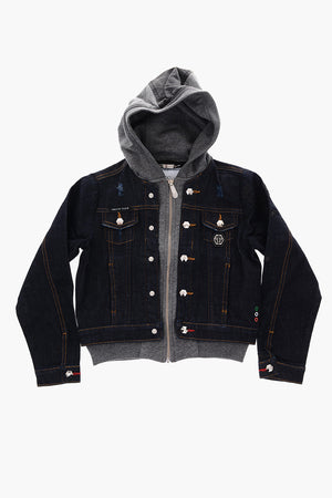 hooded denim jacket