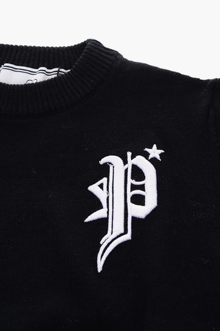 EST.1978 wool crew-neck sweater with embroideries