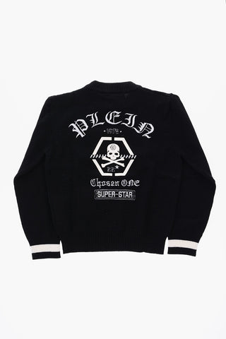 EST.1978 wool crew-neck sweater with embroideries