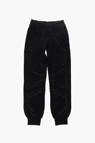 pantaloni jogger con strass