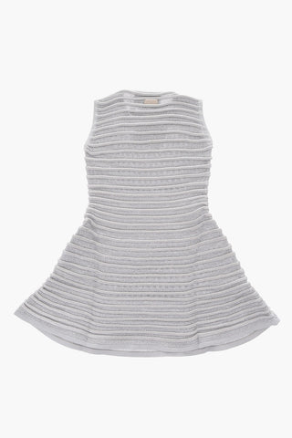 EST.1978 mini dress in lurex con gioielli senza manica