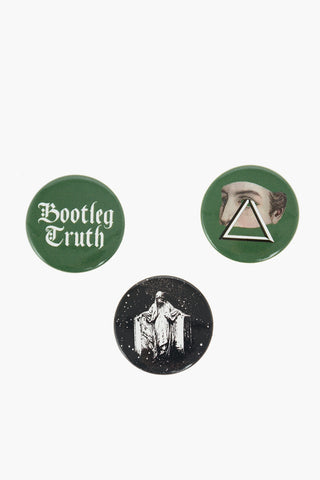 set of 3 metal brooches
