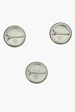 set of 3 metal brooches