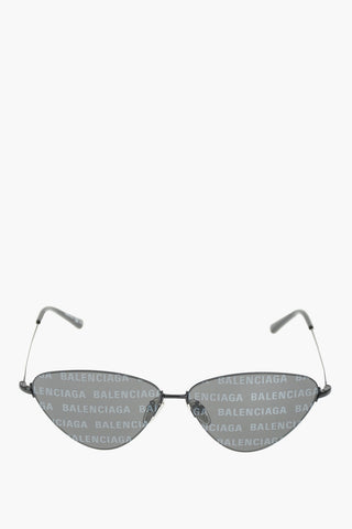 square frame INVISIBLE CAT sunglasses with logoed lenses